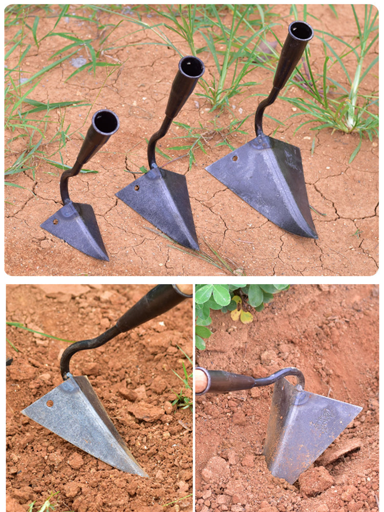 Farm Tools Hoes Household Vegetable Planting Triangle Furrow Hoe Small Tip Hoe Agricultural Land Turning Loose Soil Triangle Hoe