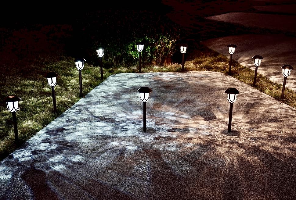 6-Pack Waterproof LED Solar Courtyard Lamps - Outdoor Lawn Lights for Garden Pathways and Landscape Lighting Decor
