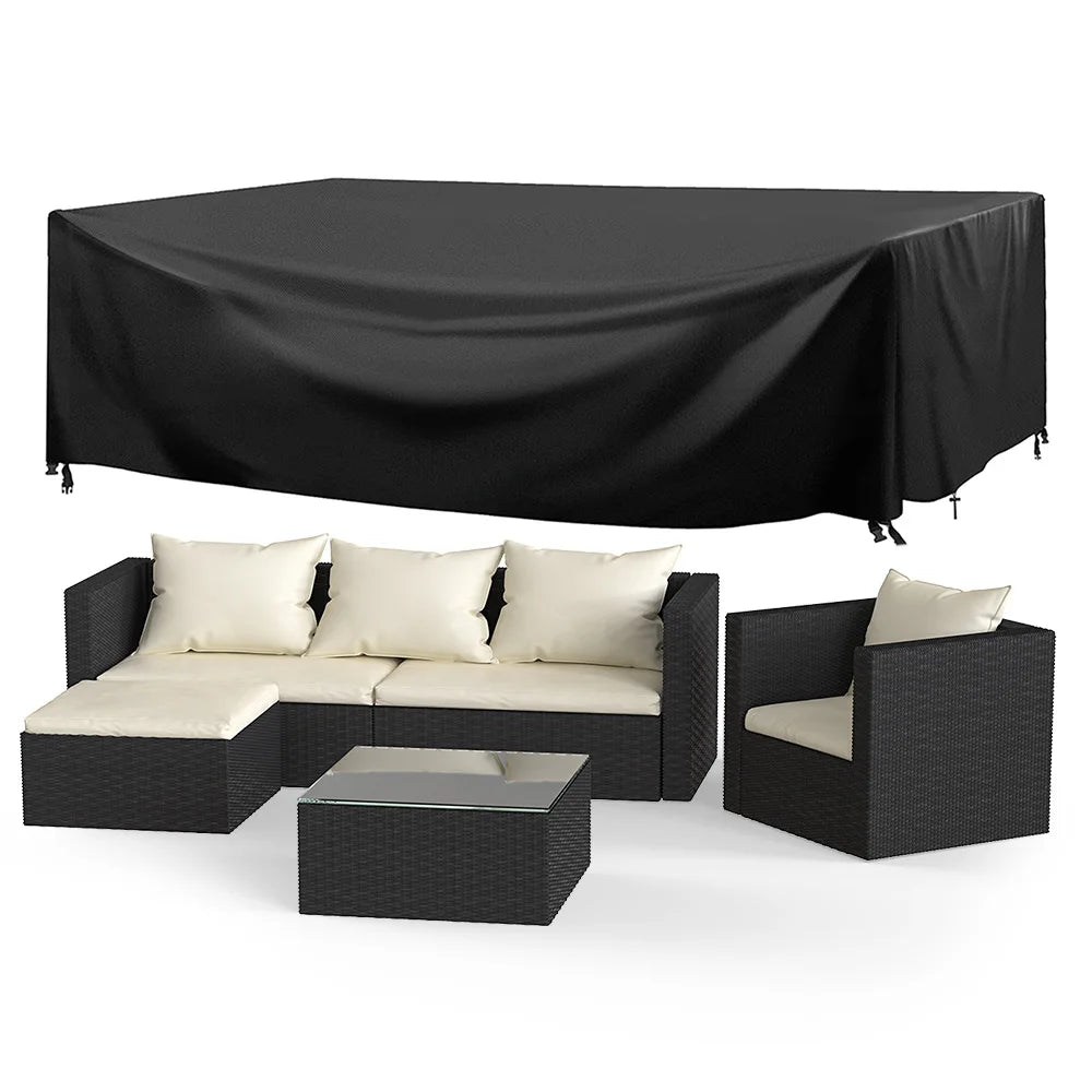 bigzzia 4pcs Patio Rattan furniture Rattan Garden Furniture Set sofa Weaving Wicker includes Armchair Double seat Sofa and table