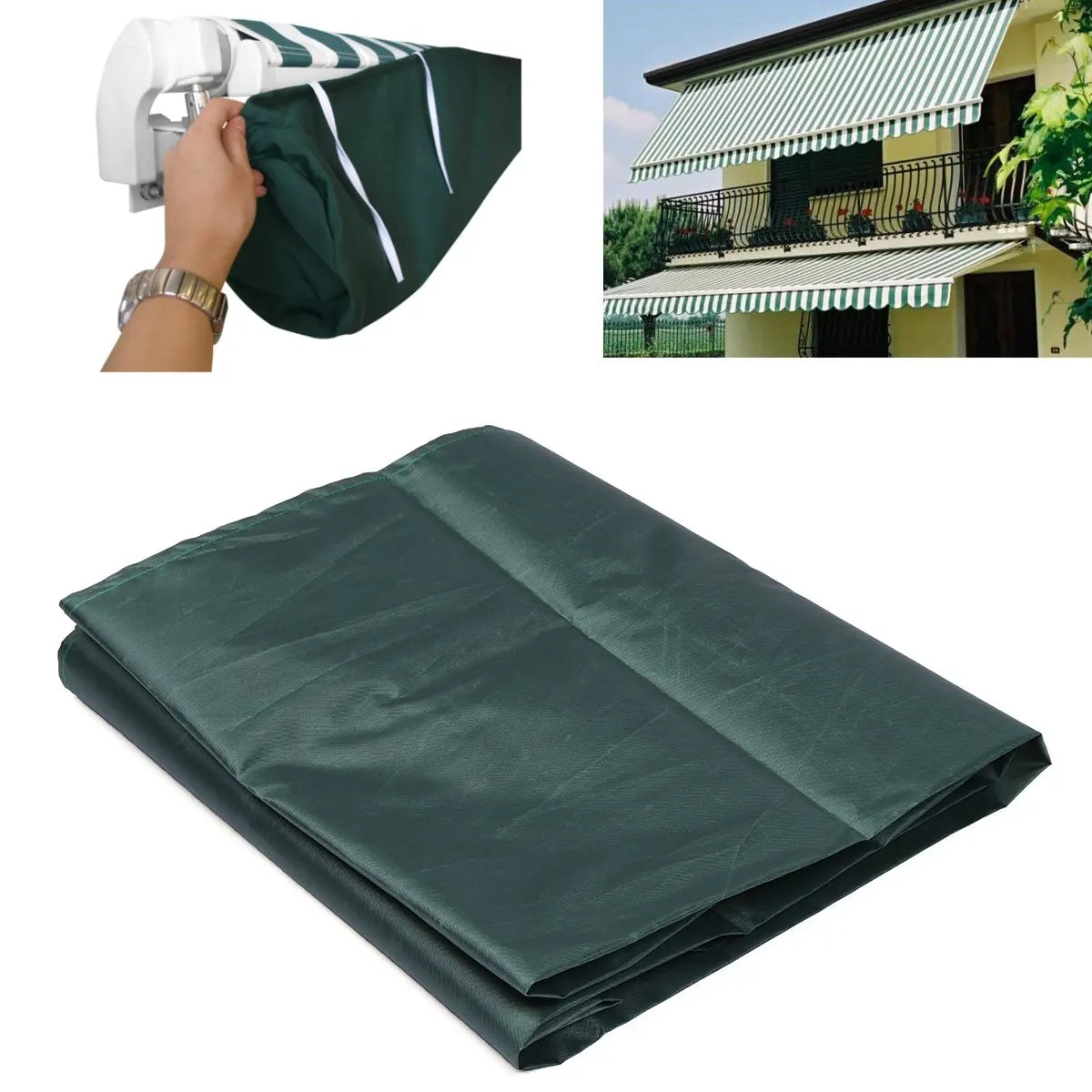 2/2.5/3/3.5/4/4.5/5m Oxford Patio Awning Winter Storage Bag Yard Garden Shelter Rain Weather Cover Protector Sun Canopy Cloth