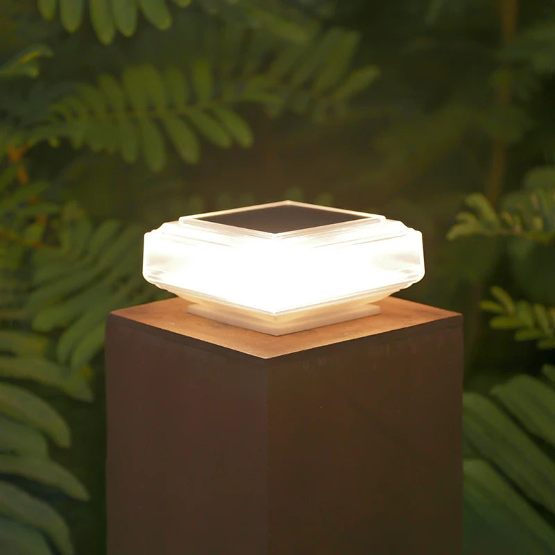 30LED Solar Outdoor Light, LED Fence Deck Column Cap Lamp Landscape Lighting for Camping Patio Posts Flat Surface Garden Decor