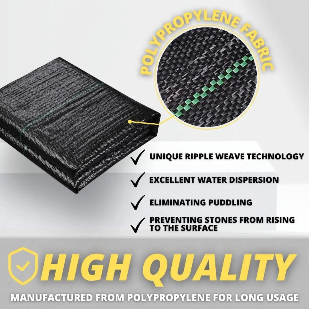 Unkrautvlies Fabric Film Tuch 1m X 10m Uv-Stable And Water-Permeable , Unkrautschutzmatte Bodendecker Garden Film, Garden Fleece