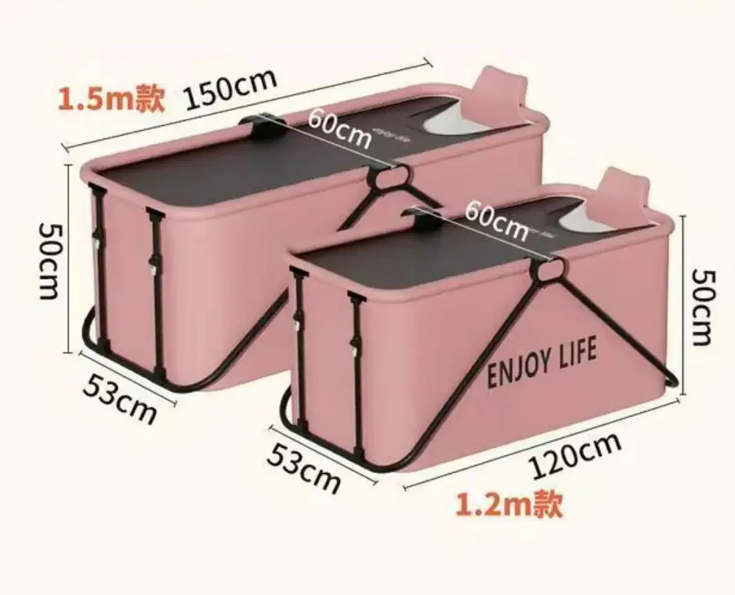Portable Large Foldable Bathtub for Adults and Children 1.2/1.5m Full Body Soaking Tubs Household Shower Artifact Inflatable
