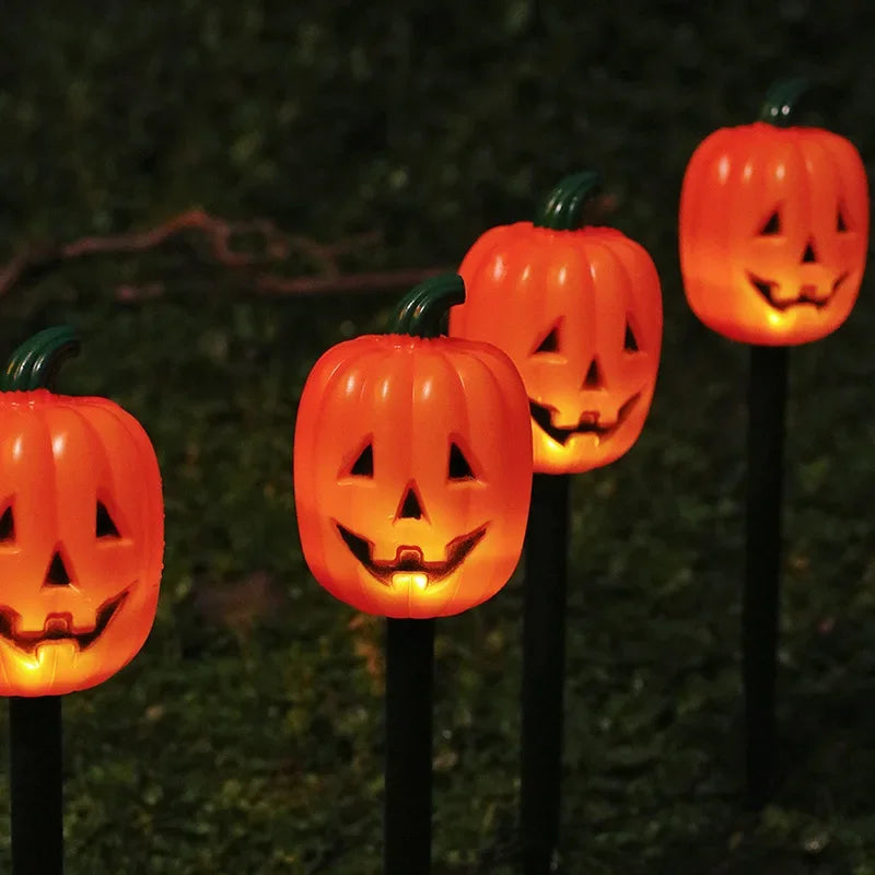 Solar Pumpkin Ghost Lantern 5 In 1 Halloween Led String Lights Halloween Decorations for Home Festive Party Outdoor Garden Decor