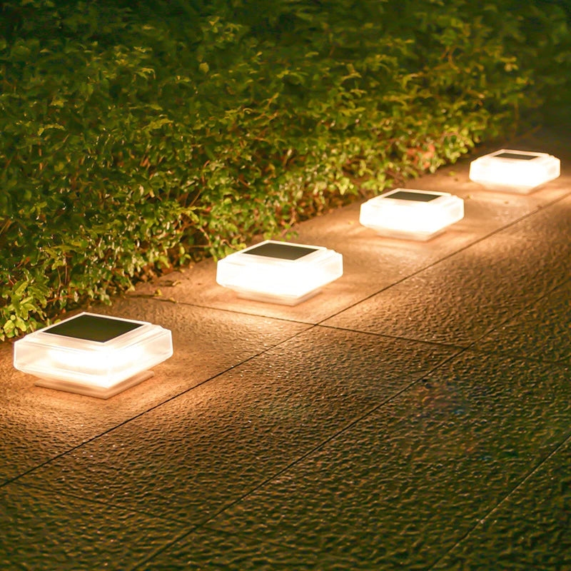 30LED Solar Outdoor Light, LED Fence Deck Column Cap Lamp Landscape Lighting for Camping Patio Posts Flat Surface Garden Decor