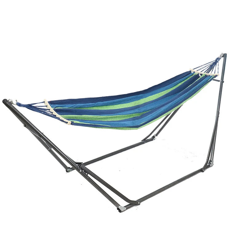 2-in-1 Hammock Hanging Chair fold Camping Thicken Swinging Chair Outdoor Hanging Bed Canvas Rocking Chair with Hammock Stand