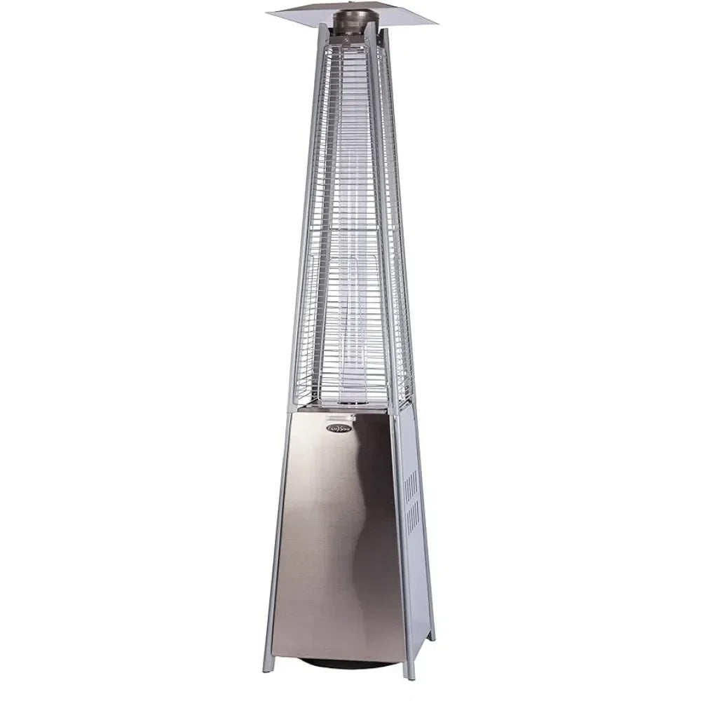 Outdoor Heaters Outdoor Propane Heater Tower With Wheels - Stainless Steel Pyramid Flame Patio Heater Garden Home