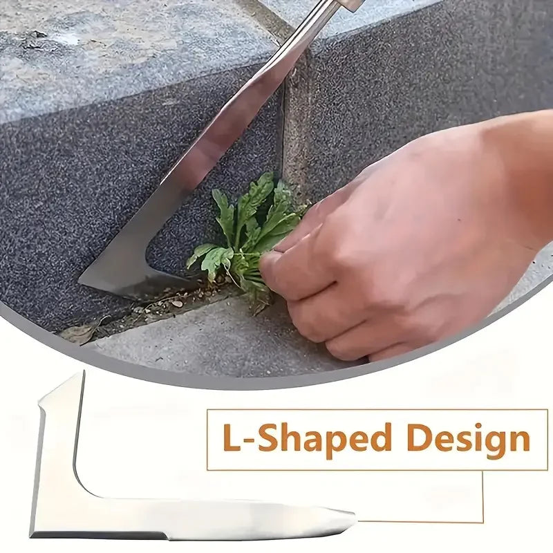 Stainless Steel Wood Handle Garden Weeder Hand Weeding Removal Cutter Puller Tools Multifunction Weeder Transplant Garden Tools