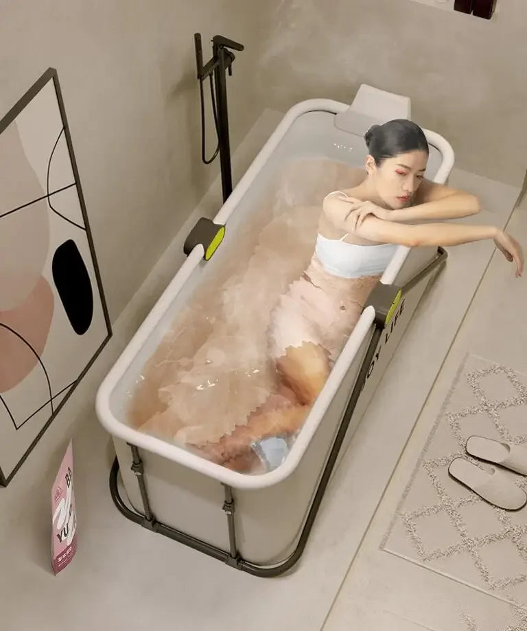 Portable Large Foldable Bathtub for Adults and Children 1.2/1.5m Full Body Soaking Tubs Household Shower Artifact Inflatable