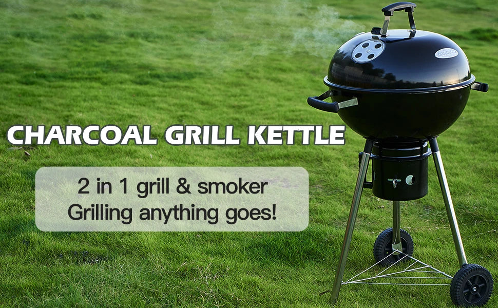 BBQ table Charcoal Grill Portable BBQ Grill Kettle 22.5 inch, Outdoor Grills & Smokers for Patio Backyard Barbecue camping oven