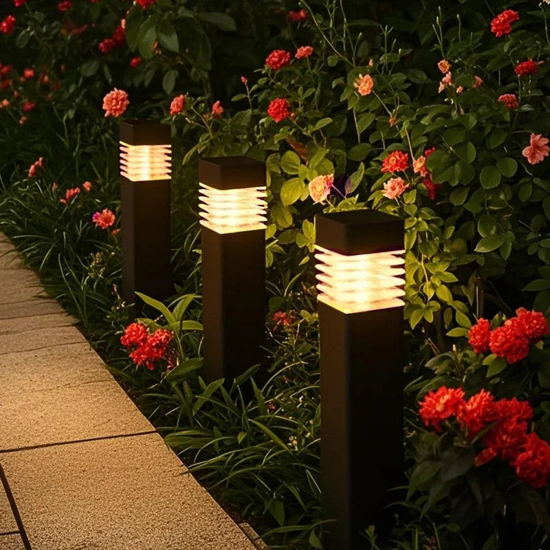 Solar Courtyard Garden Landscape Outdoor Ground Plug Lights