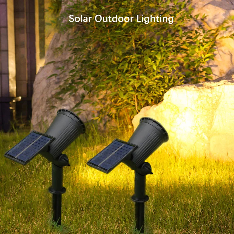 9LEDs Solar Spotlights, Outdoor Light Control, Waterproof Floor Mounted Lawn Lamp,for Landscape,Courtyard,Garden,Tree Decoration