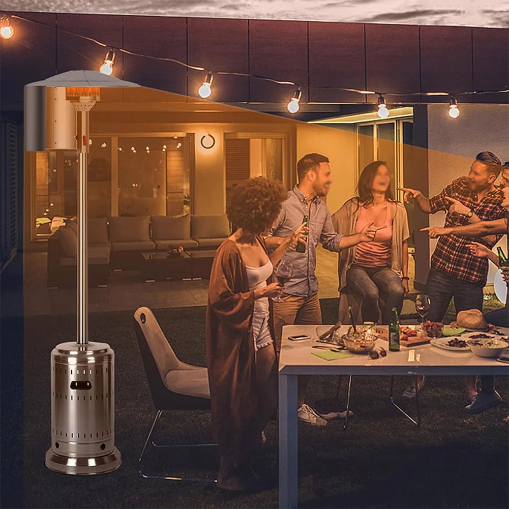 Maximize Energy Savings Adjustable Range Patio Heater Reflector Hood Prevents Heat Wastage Longer Propane Runtime