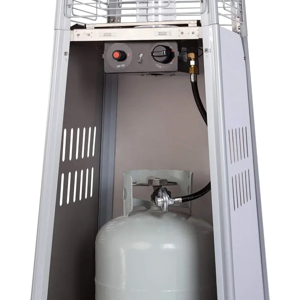 Outdoor Heaters Outdoor Propane Heater Tower With Wheels - Stainless Steel Pyramid Flame Patio Heater Garden Home