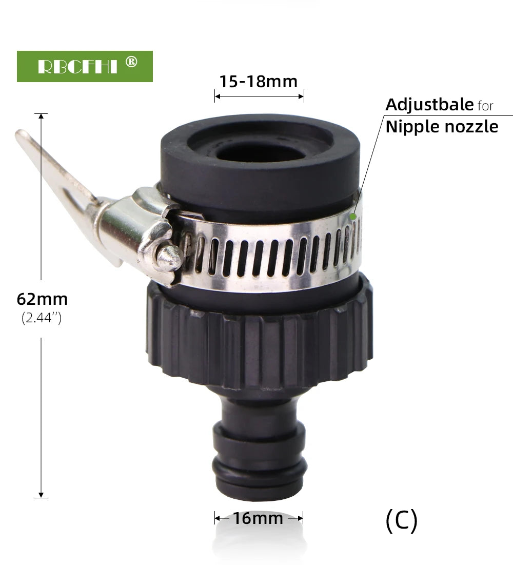 1/2'' 3/4'' 1'' Garden Water Connectors Tap Coupling Quick Adapter Hose Tubing Irrigation Joints Car Washing Fittings Faucet