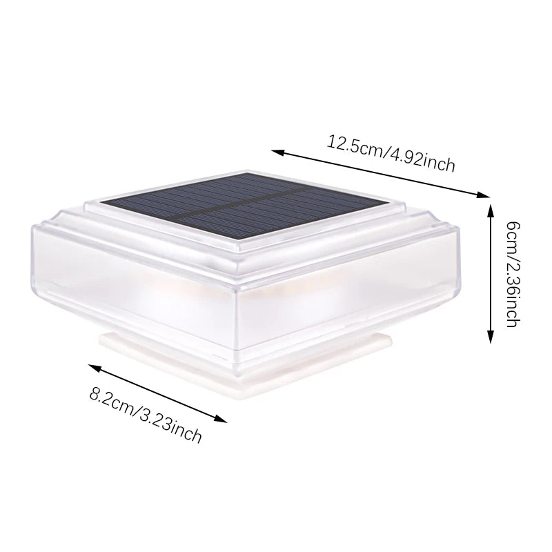 30LED Solar Outdoor Light, LED Fence Deck Column Cap Lamp Landscape Lighting for Camping Patio Posts Flat Surface Garden Decor
