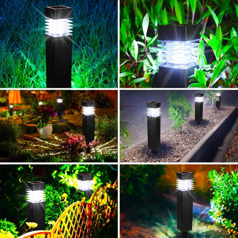 Solar Courtyard Garden Landscape Outdoor Ground Plug Lights
