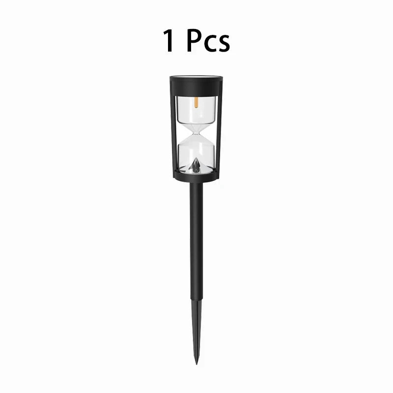 4 Pcs Solar Hourglass Lawn Lamp IP65 Waterproof Garden Light Flashing LED Landscape Light for Outdoor Garden Landscape Patio