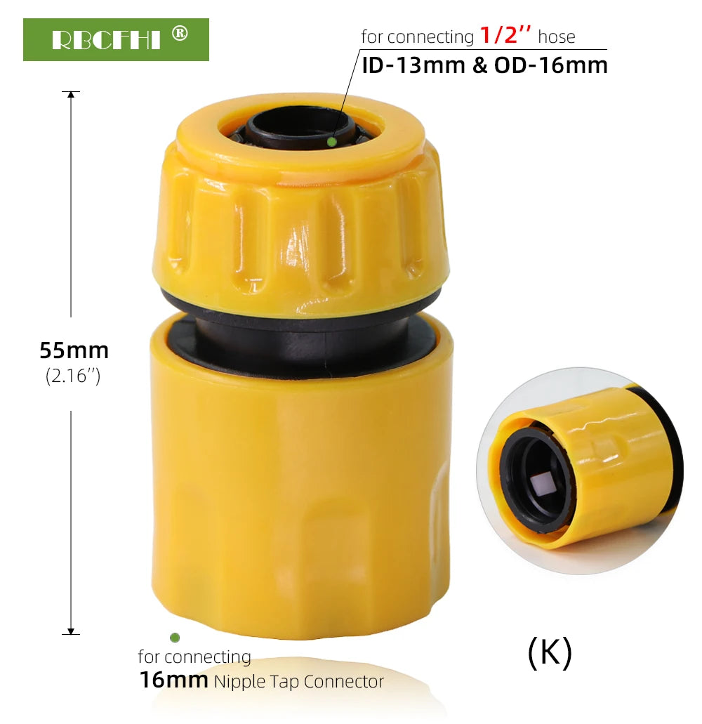 1/2'' 3/4'' 1'' Garden Water Connectors Tap Coupling Quick Adapter Hose Tubing Irrigation Joints Car Washing Fittings Faucet