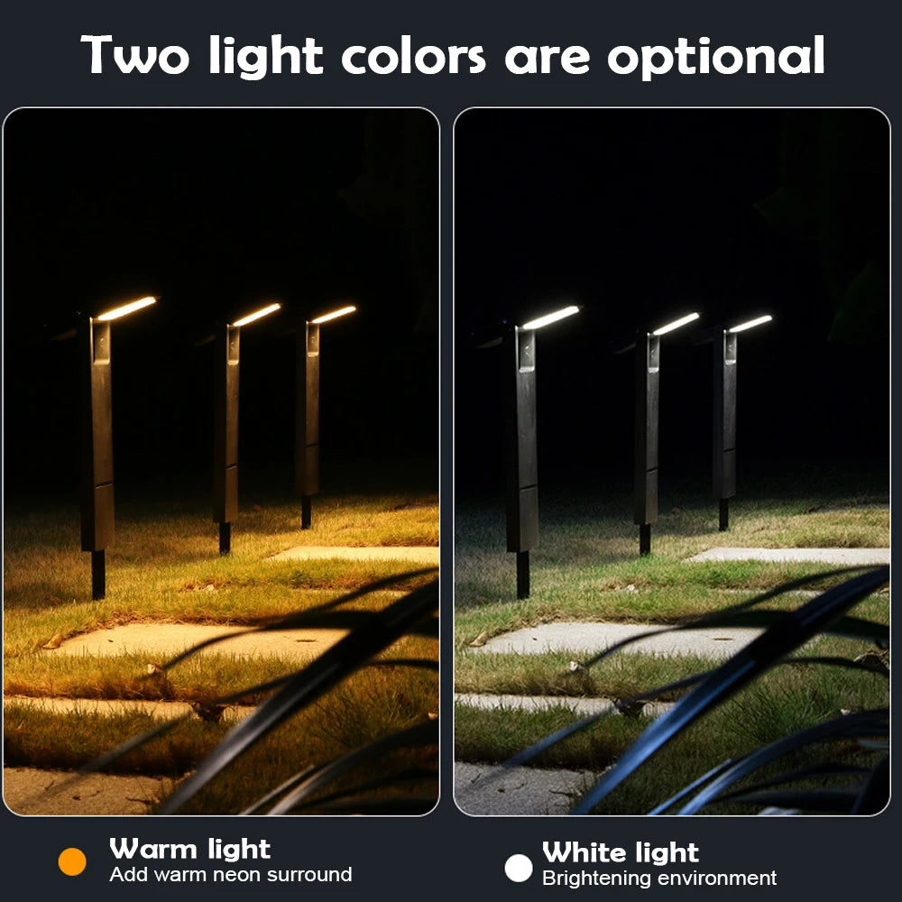 Super Bright Solar Powered Pathway Lights Outdoor Waterproof Lands Modes Driveway Sidewalk Walkway Garden Decor