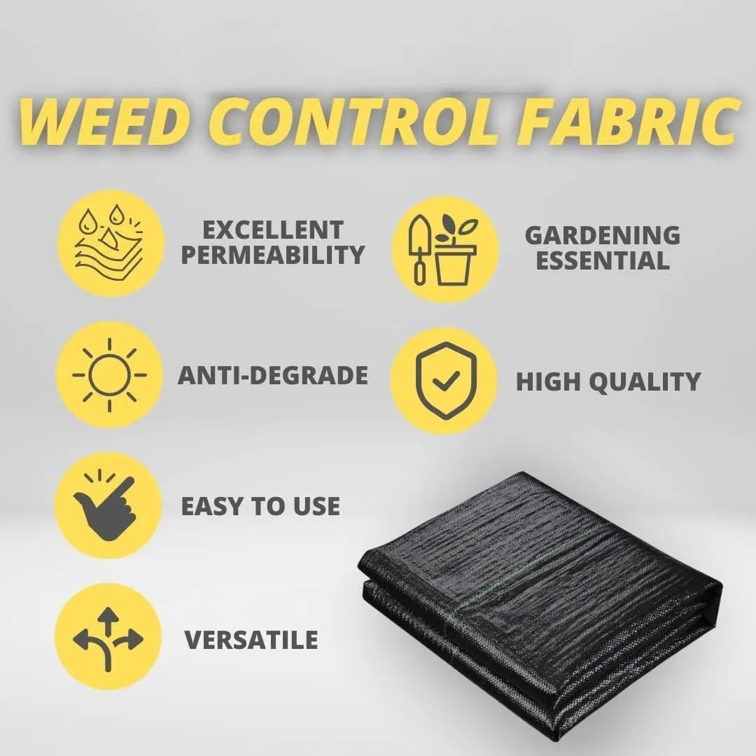 Unkrautvlies Fabric Film Tuch 1m X 10m Uv-Stable And Water-Permeable , Unkrautschutzmatte Bodendecker Garden Film, Garden Fleece