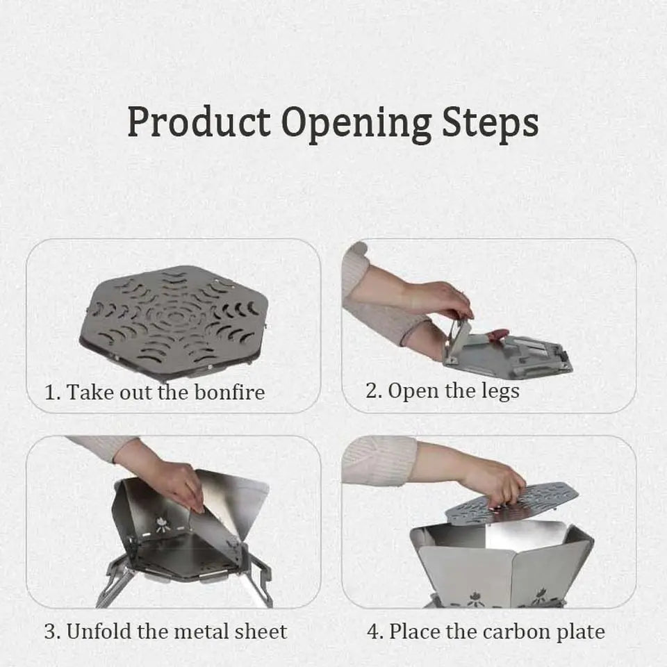 SmiloDon Camping Brazier Folding Bonfire Stove