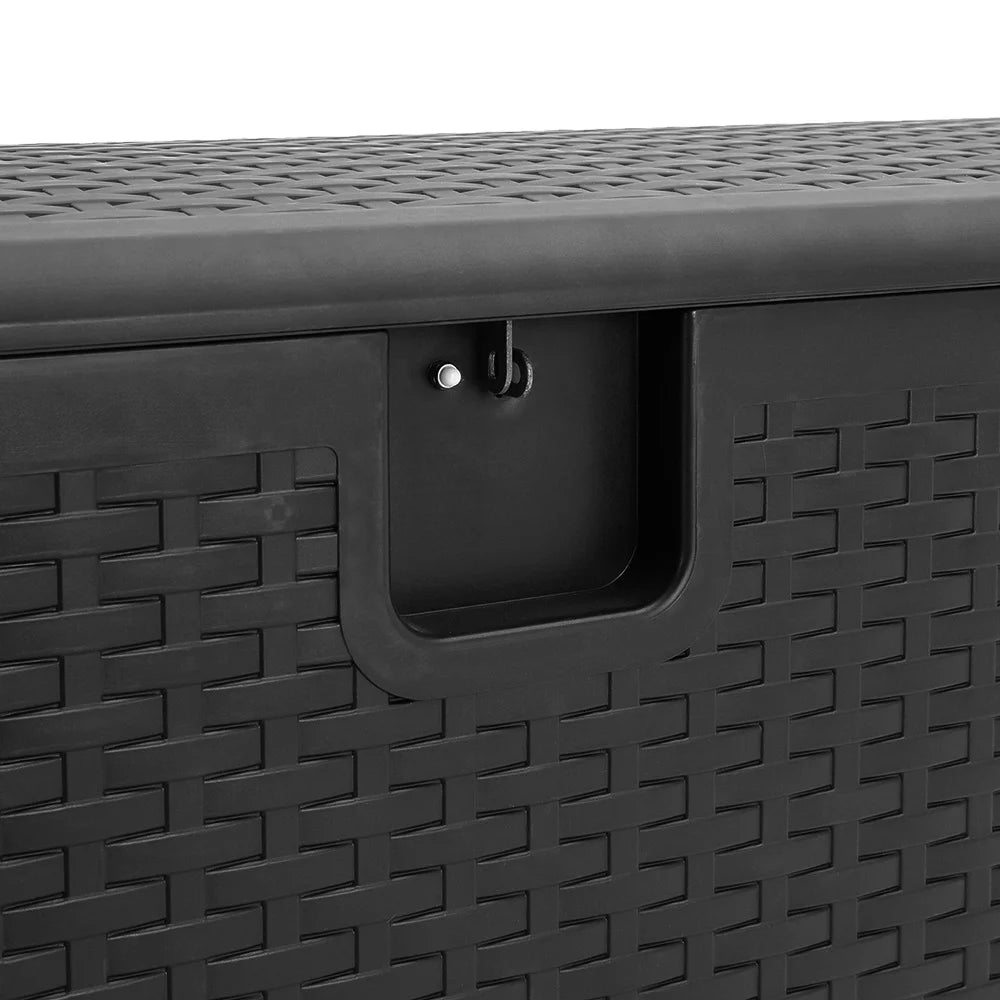 【Breeins】Large Waterproof Resin Indoor and Outdoor Storage Box, Weatherproof UV Resistant Box with Built-in Steel Beams