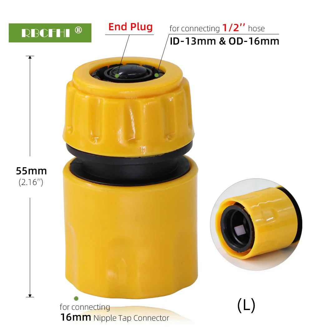 1/2'' 3/4'' 1'' Garden Water Connectors Tap Coupling Quick Adapter Hose Tubing Irrigation Joints Car Washing Fittings Faucet