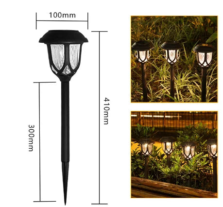 6-Pack Waterproof LED Solar Courtyard Lamps - Outdoor Lawn Lights for Garden Pathways and Landscape Lighting Decor