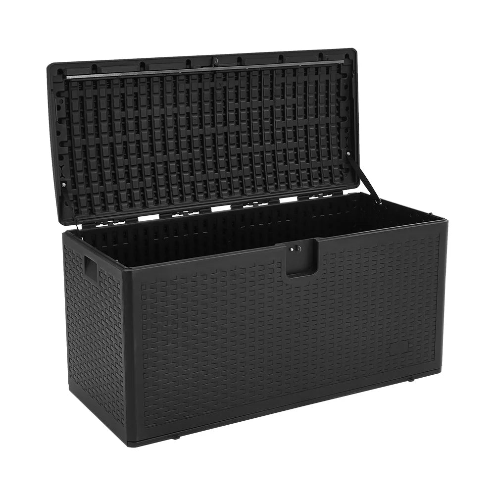 【Breeins】Large Waterproof Resin Indoor and Outdoor Storage Box, Weatherproof UV Resistant Box with Built-in Steel Beams