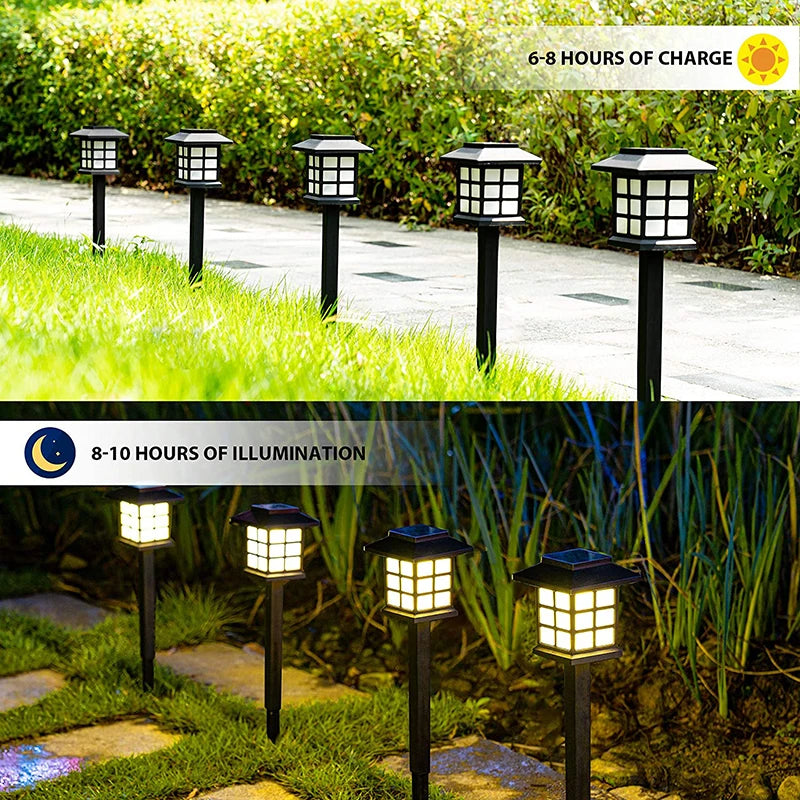 2/4/6/8/12Pcs Solar LED Pathway Lights Outdoor Waterproof Walkway Garden Decor Street Lamp for Landscape Yard Patio Driveway