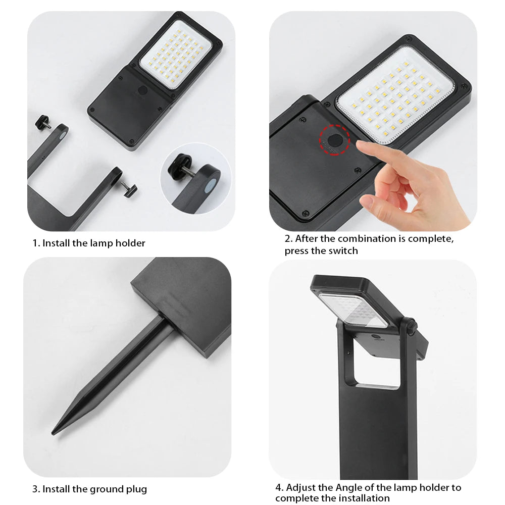 Super Bright Solar Powered Pathway Lights Outdoor Waterproof Lands Modes Driveway Sidewalk Walkway Garden Decor