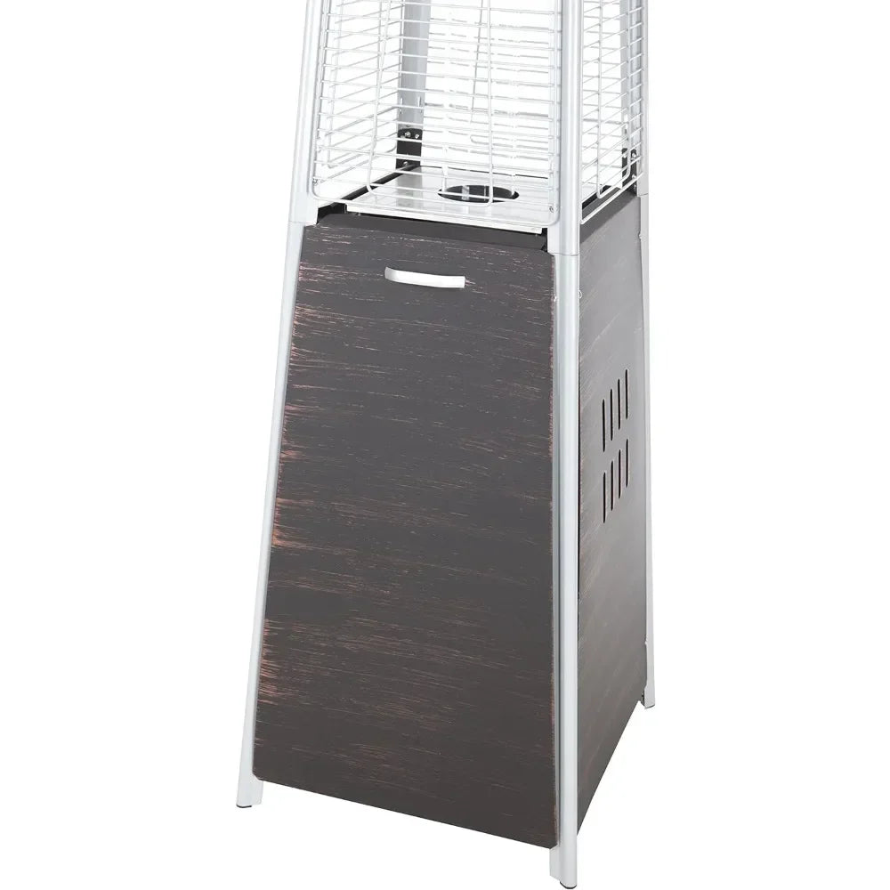 Outdoor Heaters Outdoor Propane Heater Tower With Wheels - Stainless Steel Pyramid Flame Patio Heater Garden Home