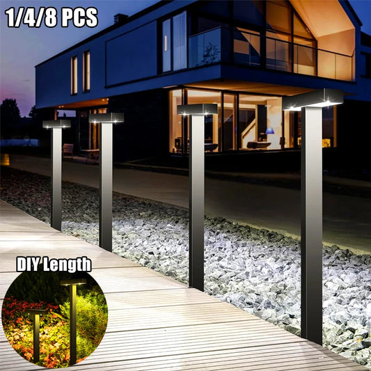 1/4/8 PCS Solar Lawn Light Solar LED Garden Lights Outdoor Lighting Waterproof Lawn Path Spotlight for Courtyard Pathway Decor