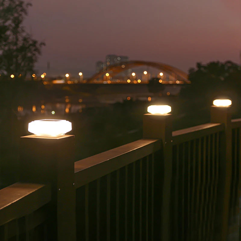 30LED Solar Outdoor Light, LED Fence Deck Column Cap Lamp Landscape Lighting for Camping Patio Posts Flat Surface Garden Decor