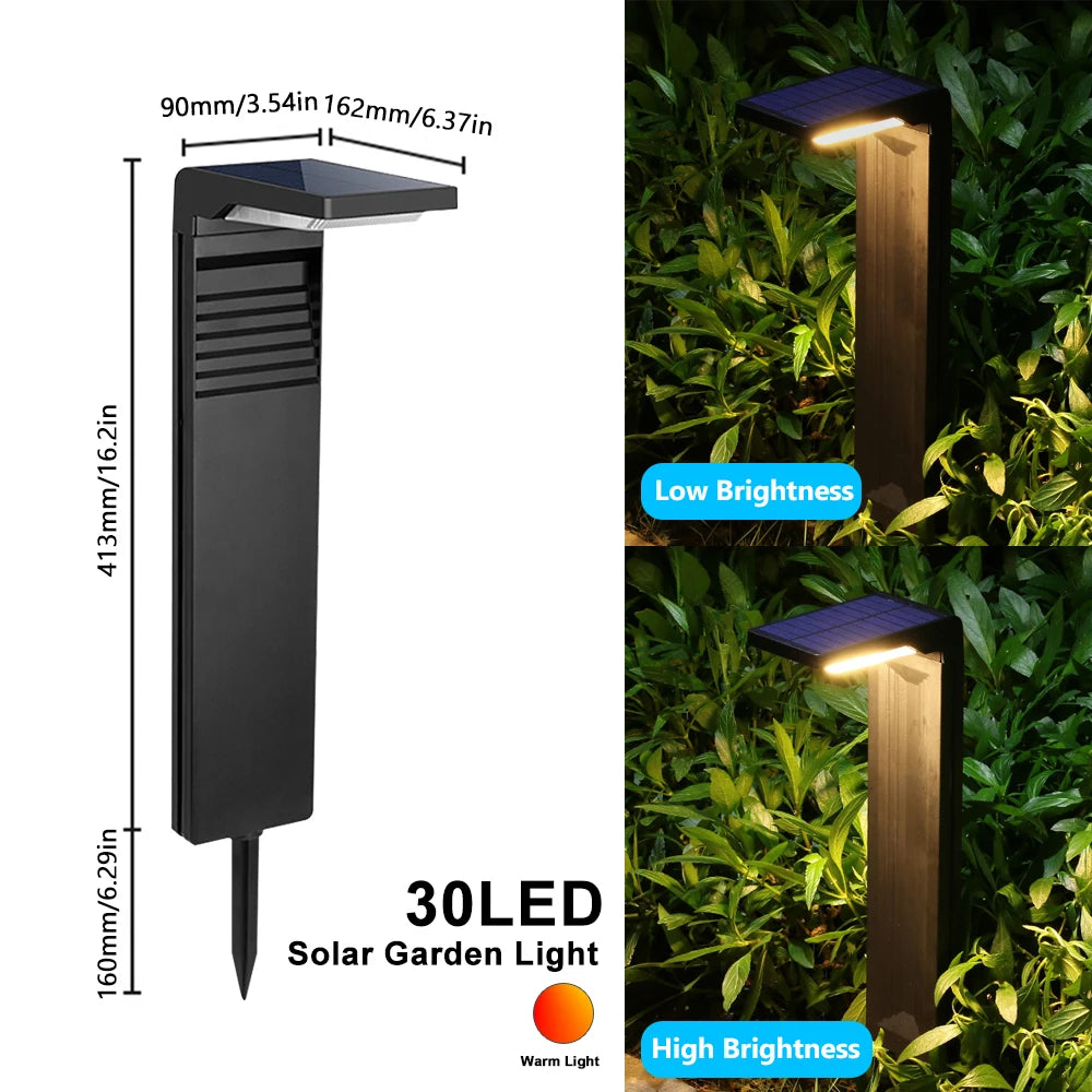 Super Bright Solar Powered Pathway Lights Outdoor Waterproof Lands Modes Driveway Sidewalk Walkway Garden Decor
