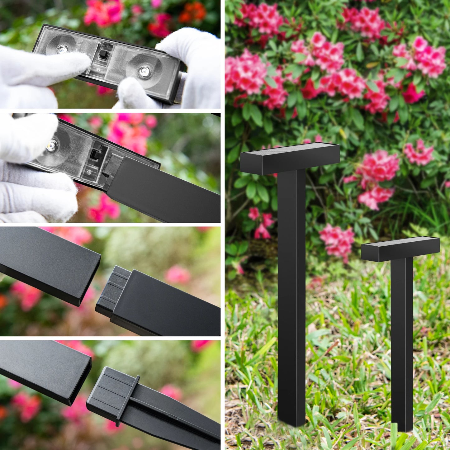1/4/8 PCS Solar Lawn Light Solar LED Garden Lights Outdoor Lighting Waterproof Lawn Path Spotlight for Courtyard Pathway Decor