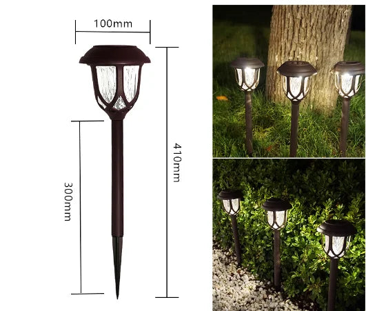 6-Pack Waterproof LED Solar Courtyard Lamps - Outdoor Lawn Lights for Garden Pathways and Landscape Lighting Decor