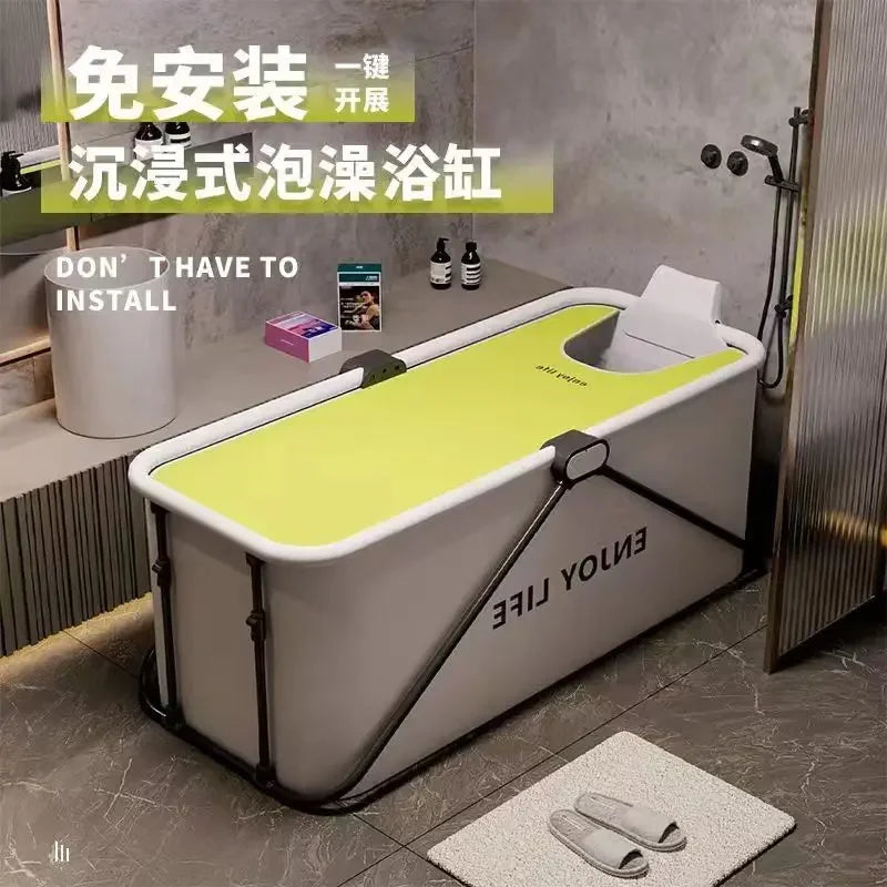 Portable Large Foldable Bathtub for Adults and Children 1.2/1.5m Full Body Soaking Tubs Household Shower Artifact Inflatable