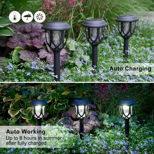 6-Pack Waterproof LED Solar Courtyard Lamps