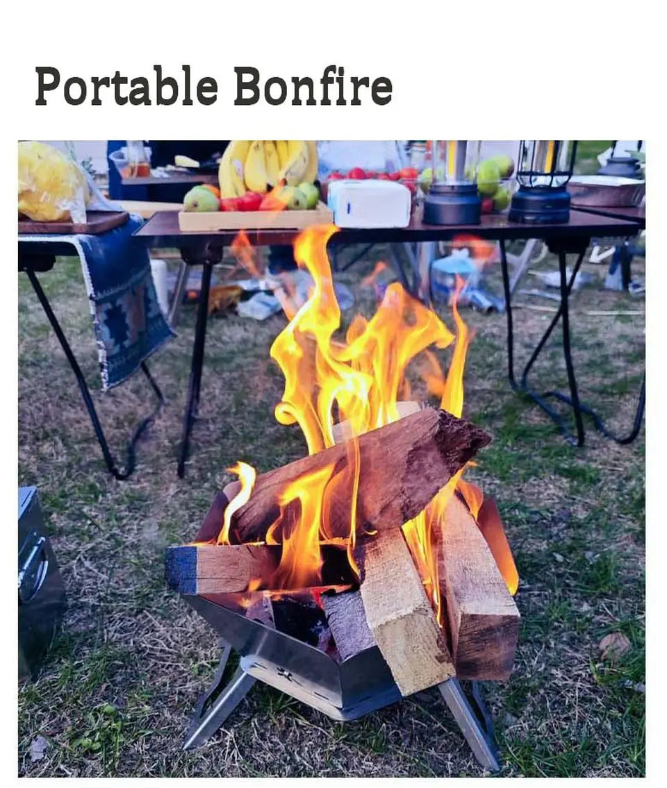 SmiloDon Camping Brazier Folding Bonfire Stove