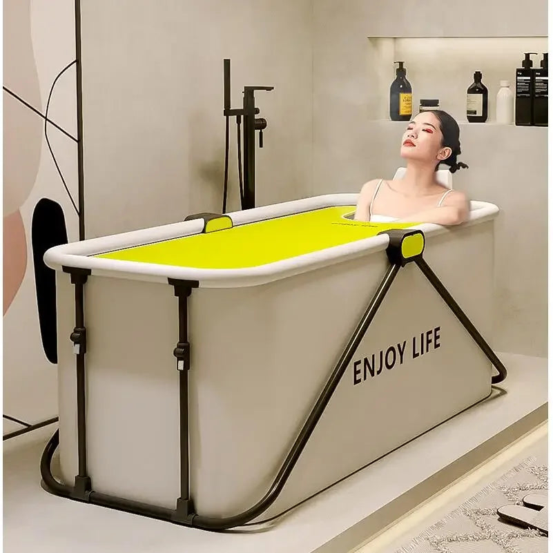 Portable Large Foldable Bathtub for Adults and Children 1.2/1.5m Full Body Soaking Tubs Household Shower Artifact Inflatable