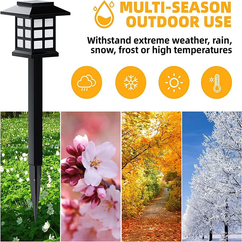 2/4/6/8/12Pcs Solar LED Pathway Lights Outdoor Waterproof Walkway Garden Decor Street Lamp for Landscape Yard Patio Driveway