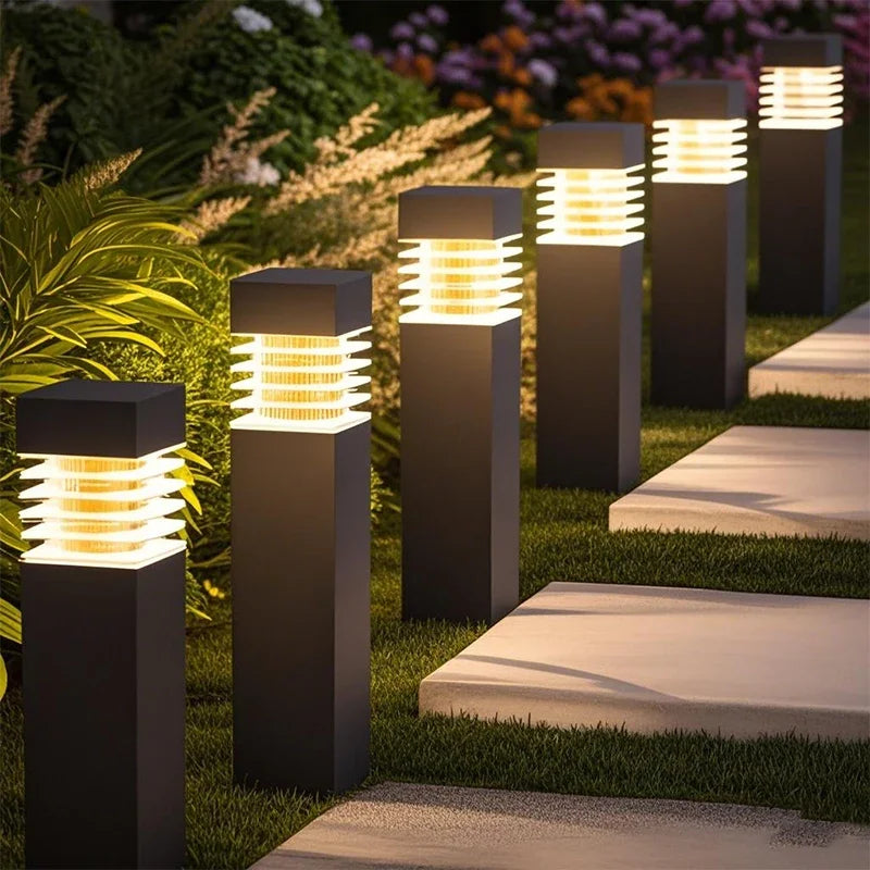 Solar Courtyard Garden Landscape Outdoor Ground Plug Lights