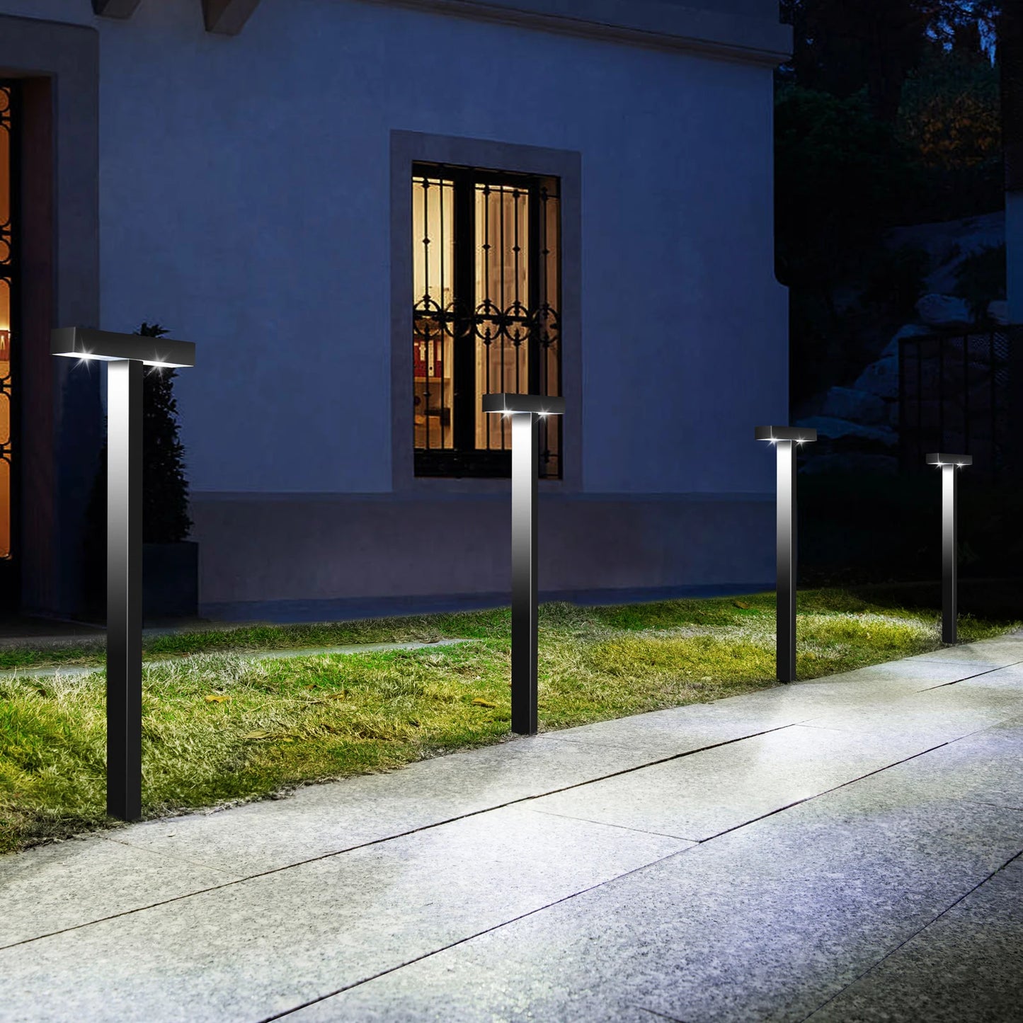 1/4/8 PCS Solar Lawn Light Solar LED Garden Lights Outdoor Lighting Waterproof Lawn Path Spotlight for Courtyard Pathway Decor