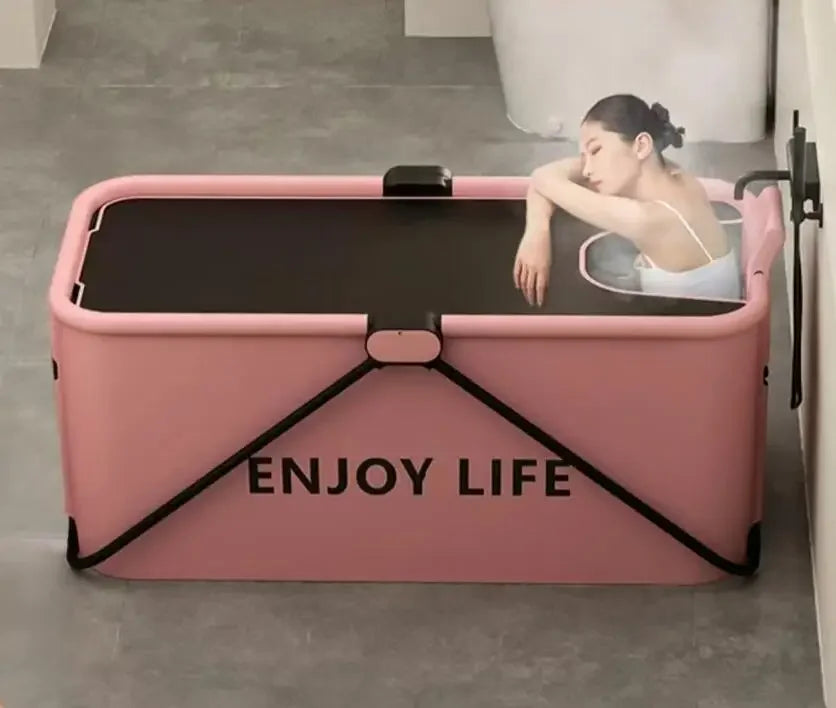 Portable Large Foldable Bathtub for Adults and Children 1.2/1.5m Full Body Soaking Tubs Household Shower Artifact Inflatable
