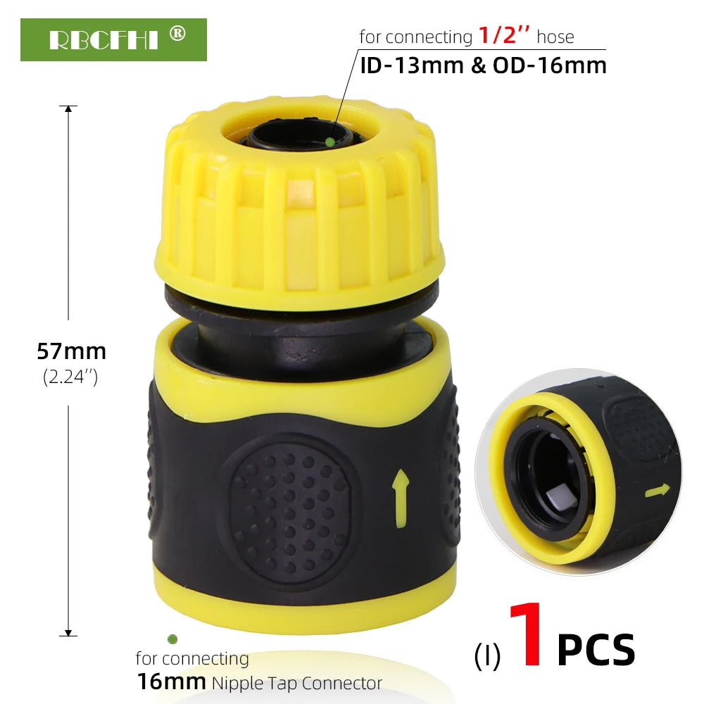 1/2'' 3/4'' 1'' Garden Water Connectors Tap Coupling Quick Adapter Hose Tubing Irrigation Joints Car Washing Fittings Faucet