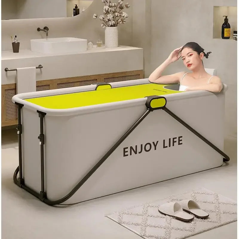 Portable Large Foldable Bathtub for Adults and Children 1.2/1.5m Full Body Soaking Tubs Household Shower Artifact Inflatable