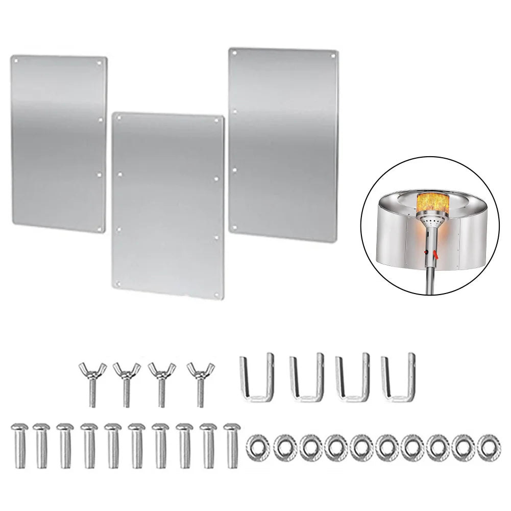Maximize Energy Savings Adjustable Range Patio Heater Reflector Hood Prevents Heat Wastage Longer Propane Runtime