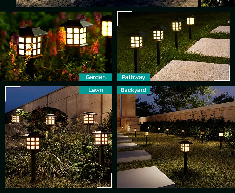 2/4/6/8/12Pcs Solar LED Pathway Lights Outdoor Waterproof Walkway Garden Decor Street Lamp for Landscape Yard Patio Driveway